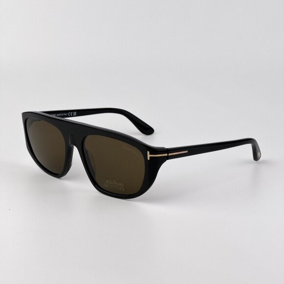 Tom Ford EDWARD-02 FT1002/S 01J Women’s Pilot Sunglasses Black Roviex